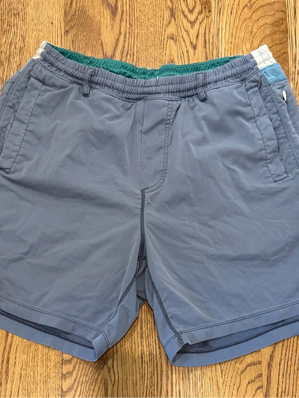 Birddogs Men's Swim Hybrids in Slate Blue with Teal Liner